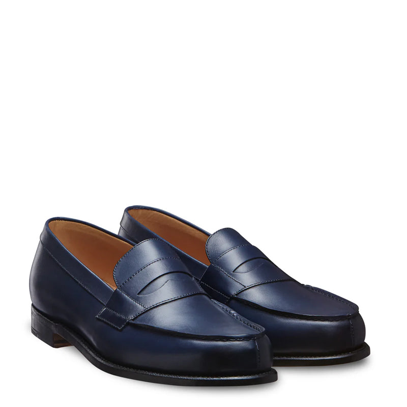 Classic Leather Black Penny Loafer For Men