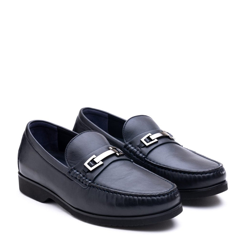 Penny Leather Slip On Bit Loafer Black
