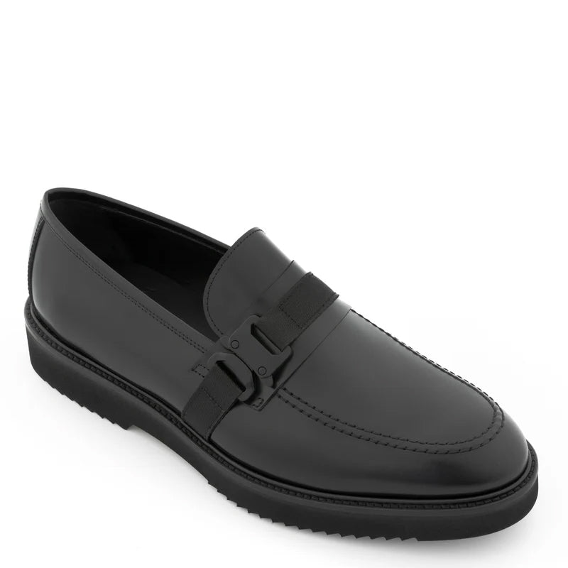 Men Round Toe Comfort Leather Loafer