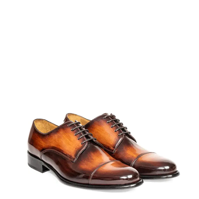 Classic Handmade Shiny Leather Oxford Green Shoe