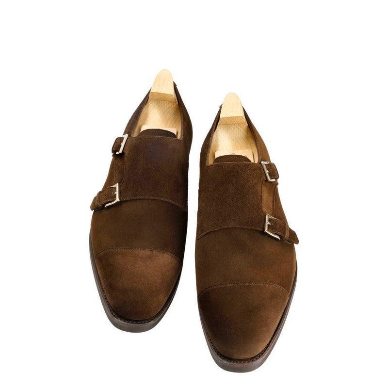 Carob Double Monk Strap Shoe