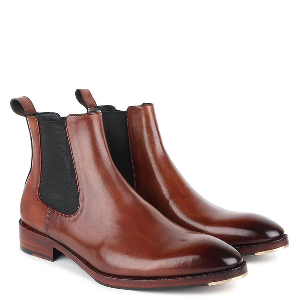 Patina Classic Leather Handmade Chelsea Boot