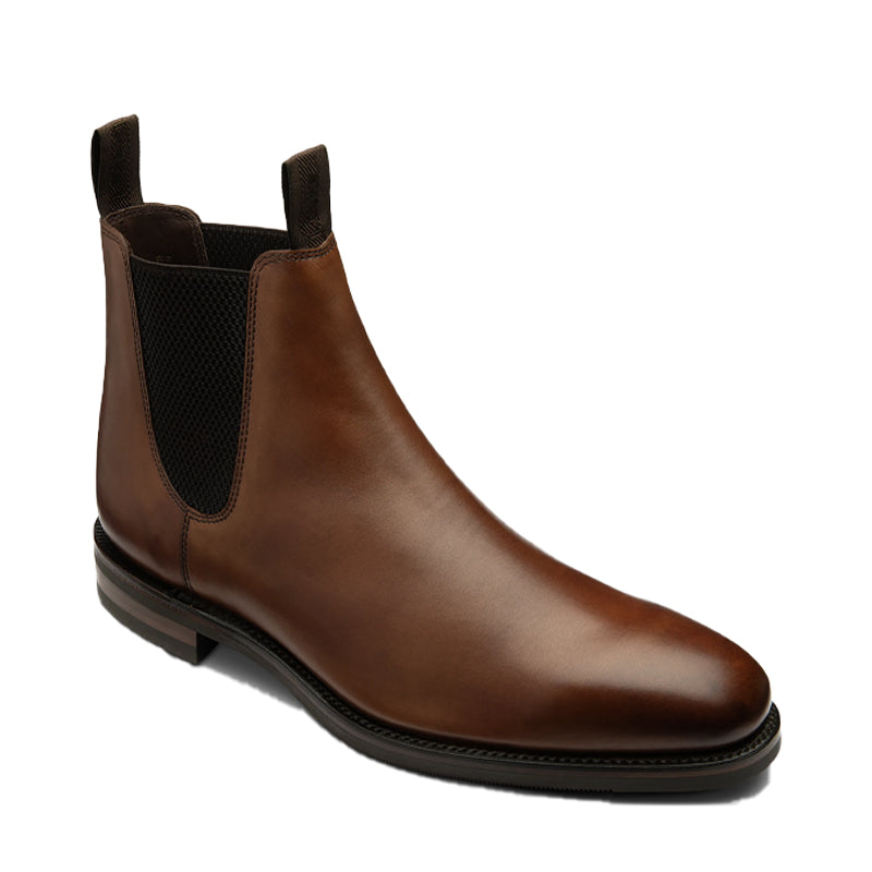 Patent Leather Chelsea Tan Boot For Men