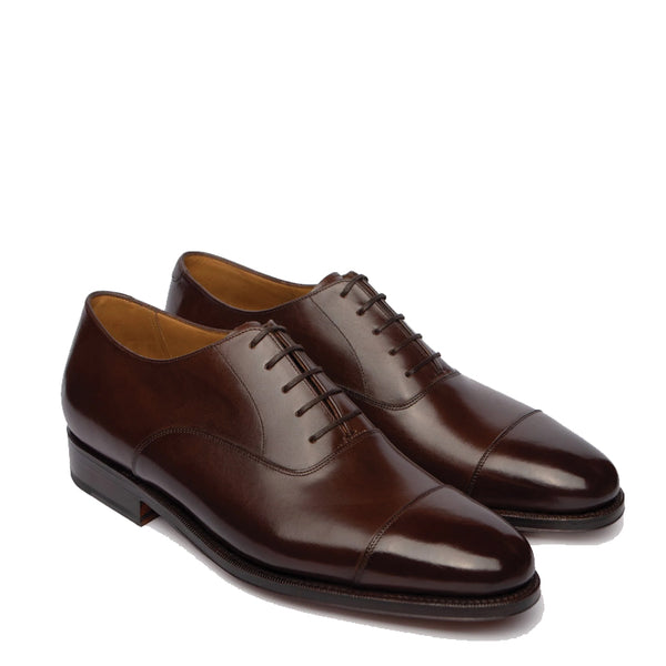 Men Classic Plain Polished Leather Oxford Shoes