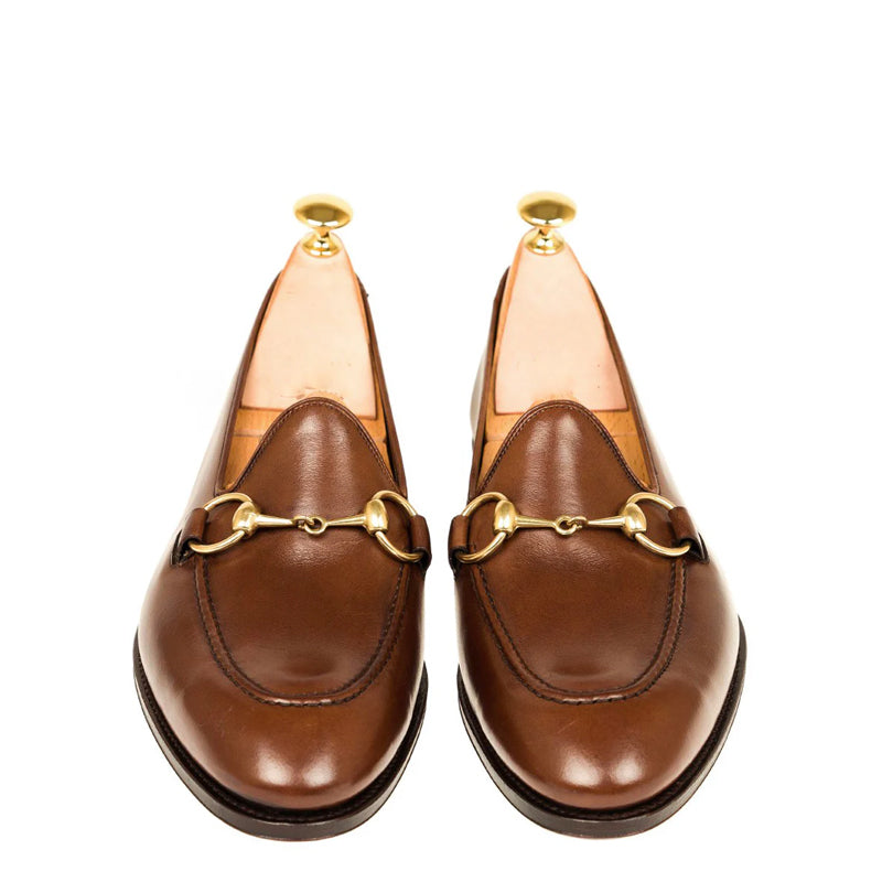 Horsebit Bottle Leather Brown Loafer