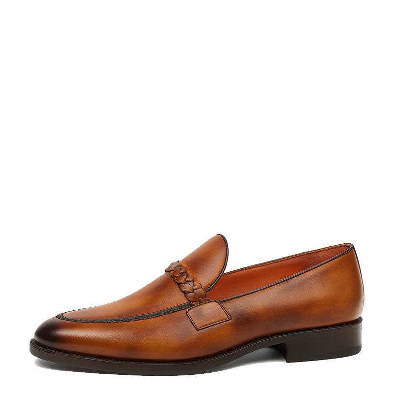 Men Tan Solid Formal Loafer