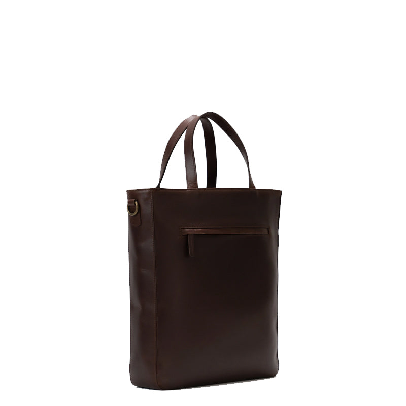 The Poet Leather Tote Brown Bag