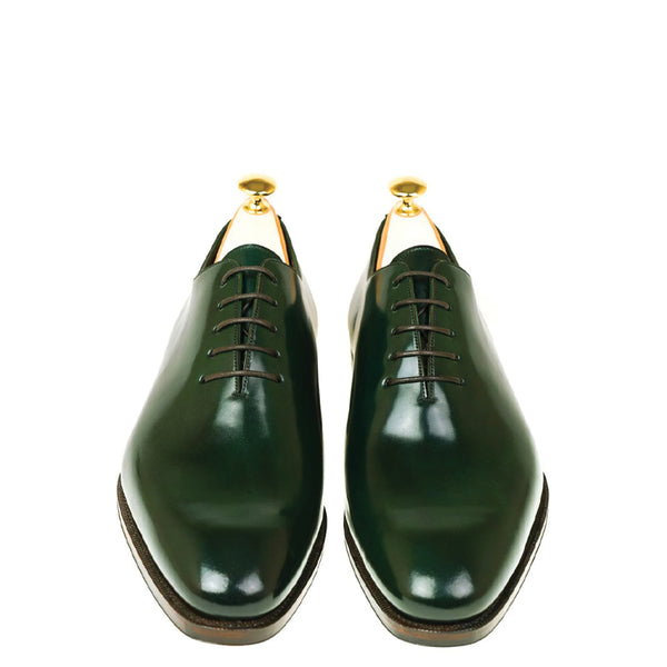 Men Wholecut Plain Shiny Leather Oxford Shoe