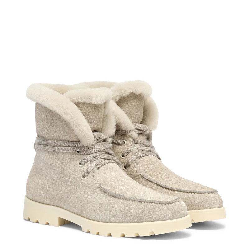 Women Suede Ankle Boots With Fur