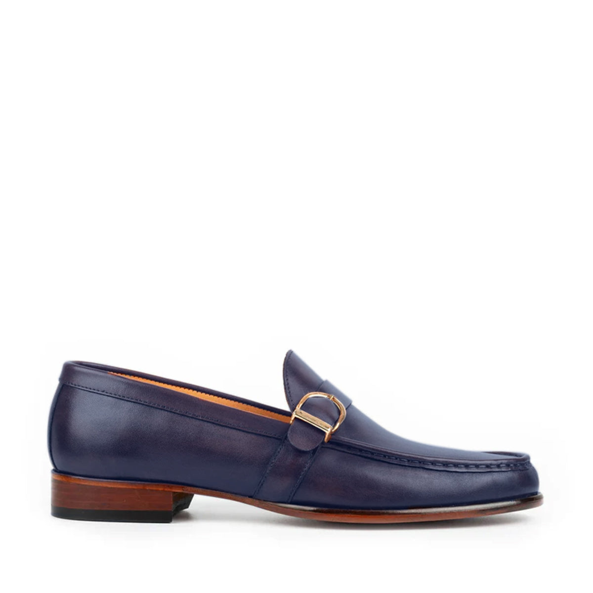 Enzo Black Single Monk Strap Shoe