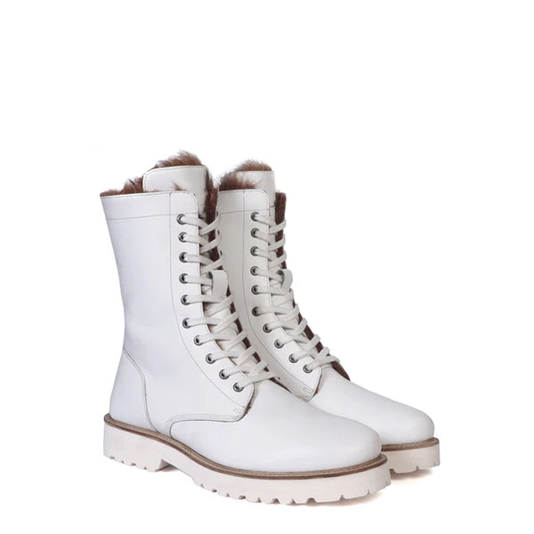 Men Chunky High Leather Ankle Boot