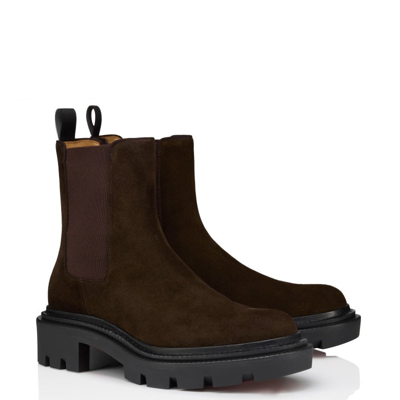 Classic Brown Chelsea High Top Boot with Lug Sole