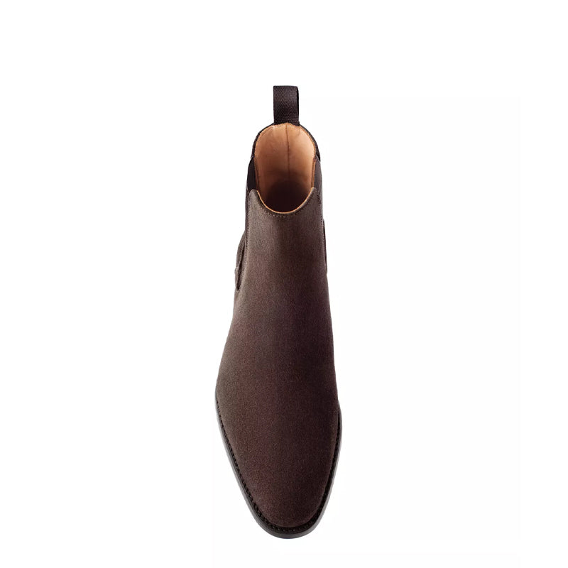 Luxury Suede Italian Leather Chelsea Boot Brown