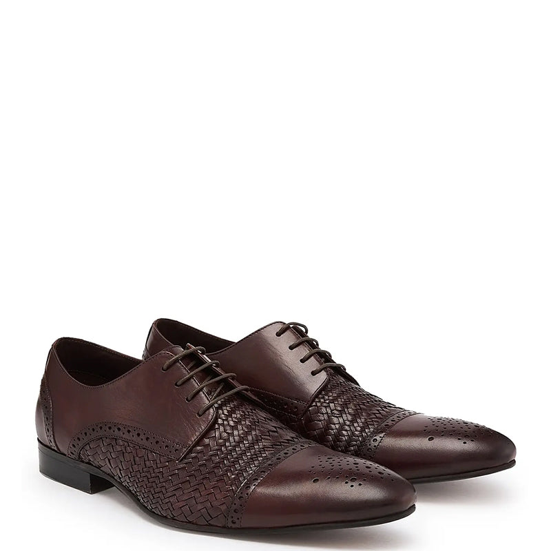 mens handmade leather dress shoes Men Handmade Leather Woven Textured Oxford Shoe – Italian Shoes Company