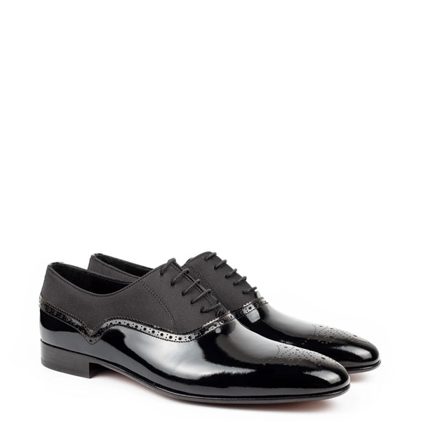 Men Patent Shiny Leather Handmade Oxford Shoe