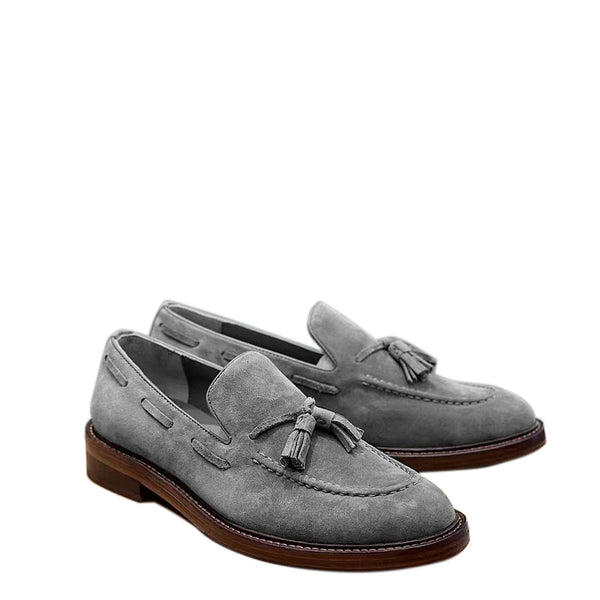 Comfort Tassel Penny Loafer in Suede Leather