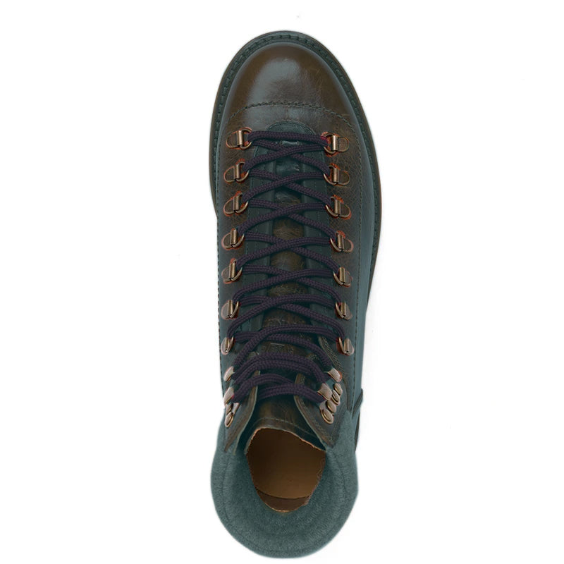 Wine Padded Ankle Lace Up boots
