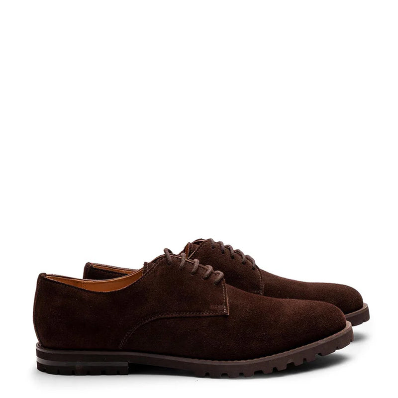 Classic Suede Leather Formal Derby Shoe Brown