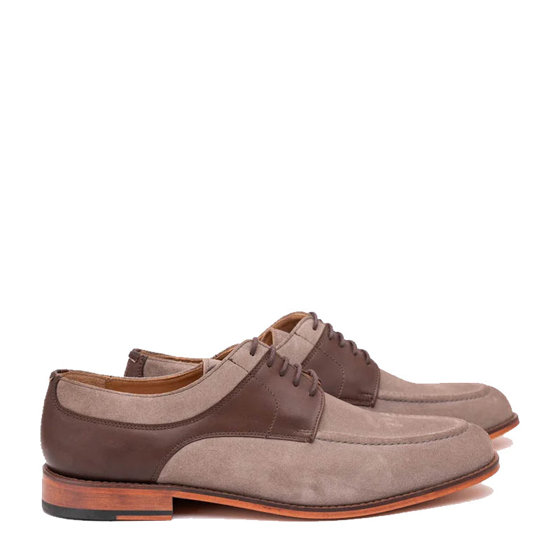 Handmade Suede Leather Derby Shoes