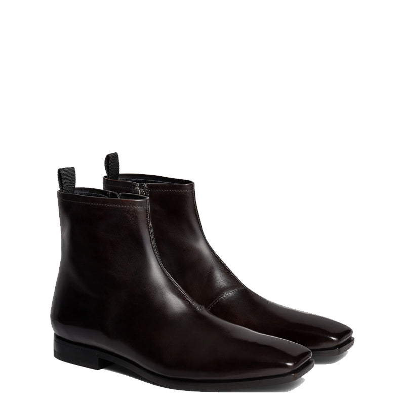 Chelsea Leather Zip-up Ankle Boots display picture 2