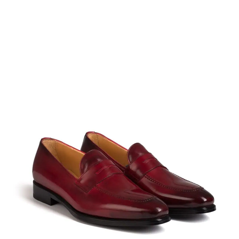 Classic Penny Shiny Leather Blue Loafer