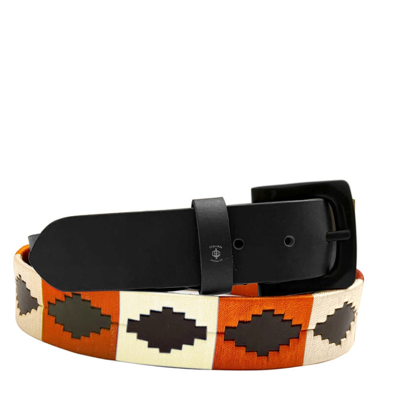 Stile Polo Leather Black Buckle Belt