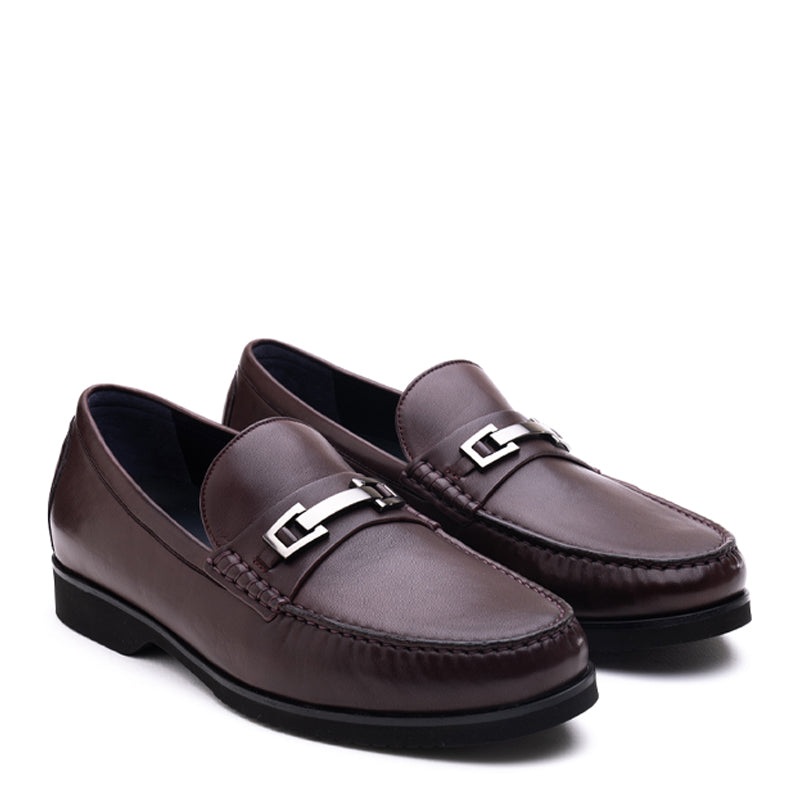 Penny Leather Slip On Bit Loafer Black