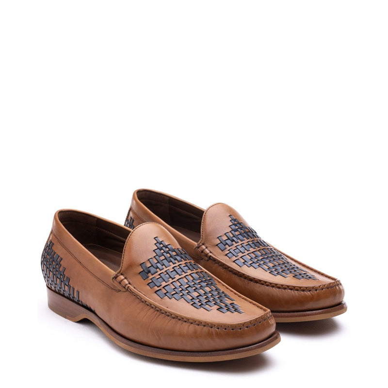 Men Slip-On Leather Tassel Saddle Drift Loafer