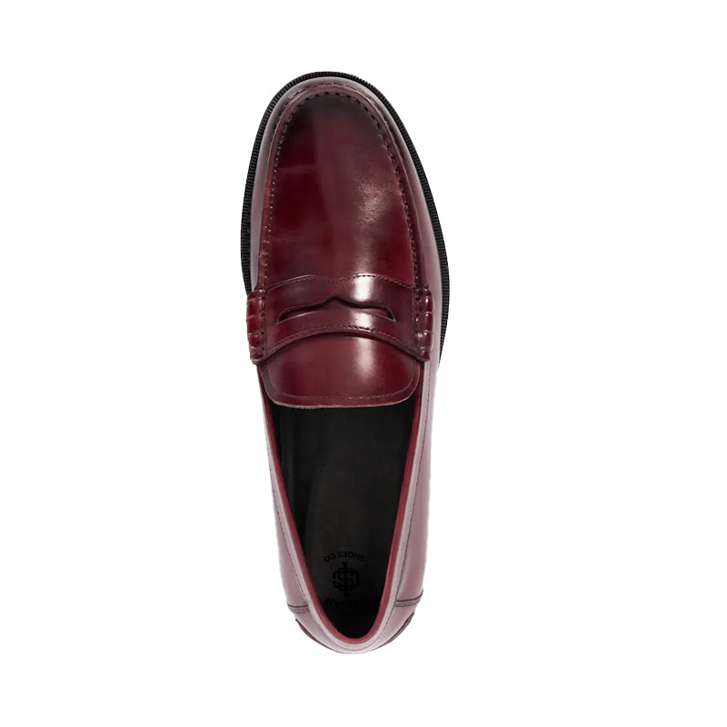 Leather Penny Trim Brown Loafer For Men