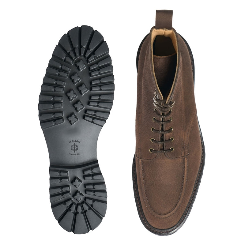 Men Handmade Leather Derby Brown Ankle Boot