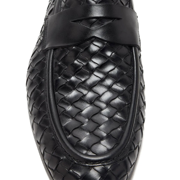 Woven Texture Leather Loafer for Men