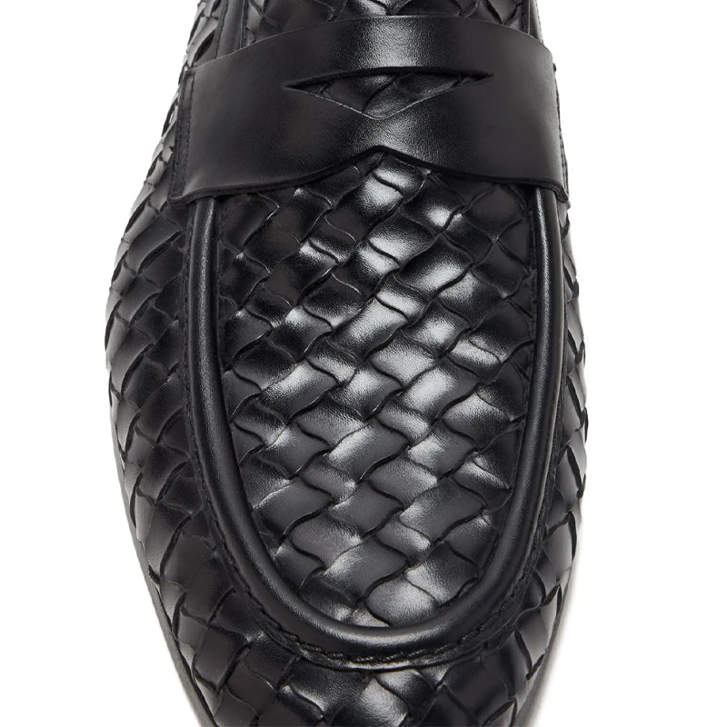 Woven Texture Leather Loafer for Men