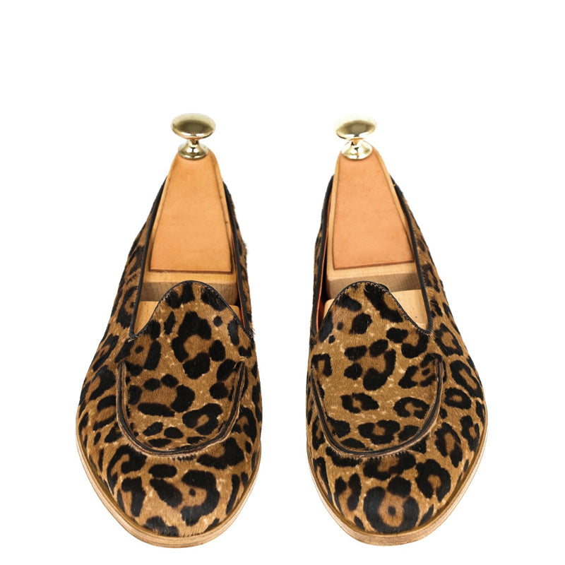Leopard Print Solid Leather Leopard Print Loafer