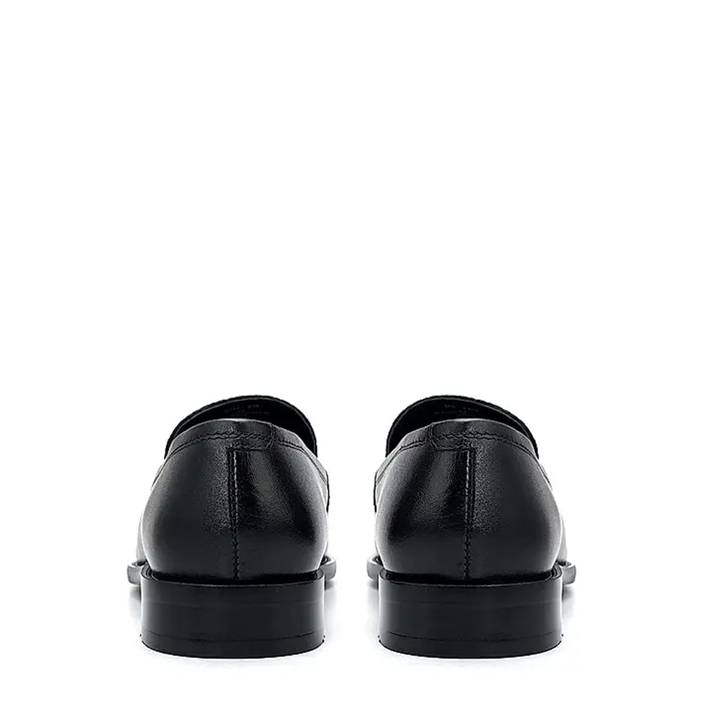 Men Handmade Textured Leather Formal Black Loafer