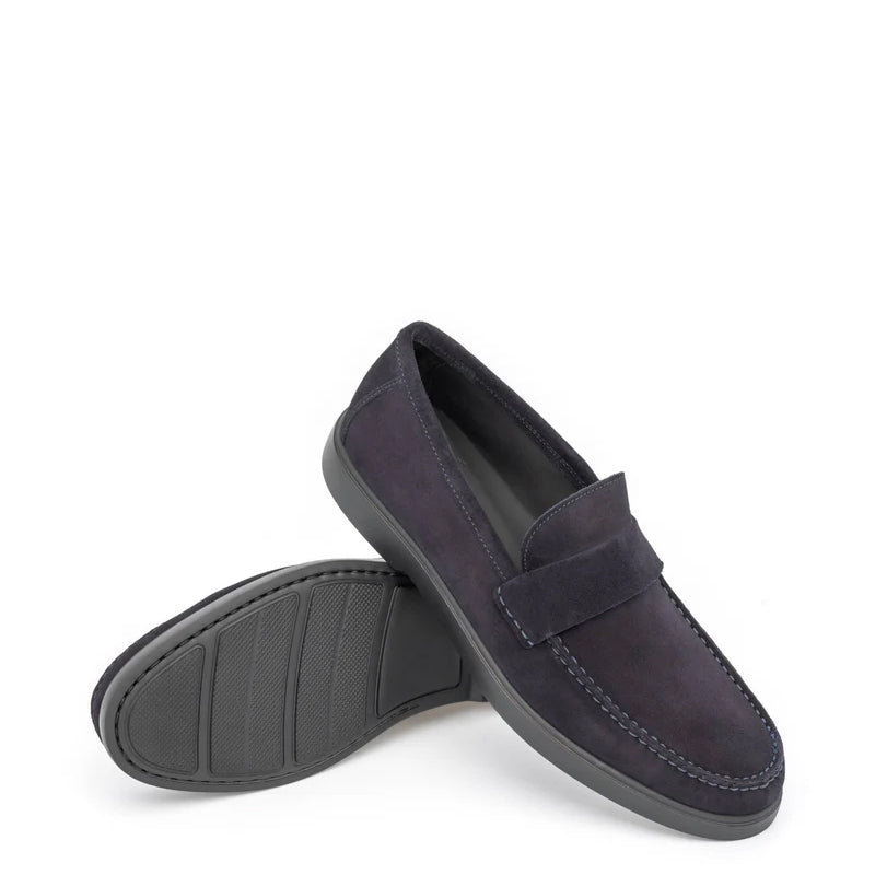 Suede Slip On Leather Loafers For Men