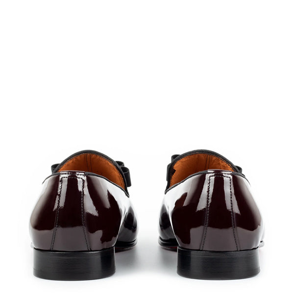 Pure Leather Patent Shiny Loafer Burgundy