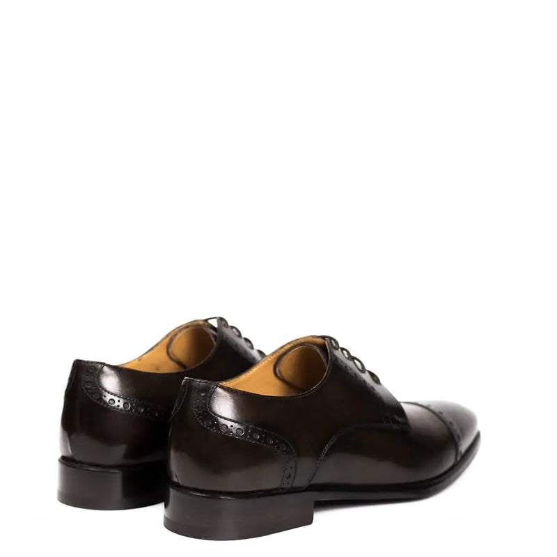 Premium Handmade Leather Cap Toe Oxford Blue Shoe