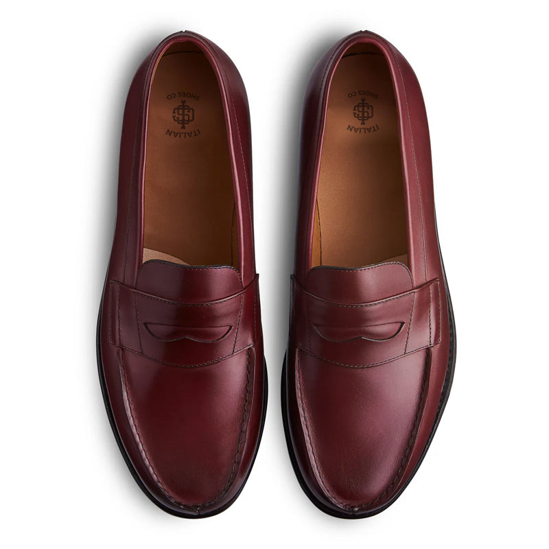 Classic Leather Black Penny Loafer For Men