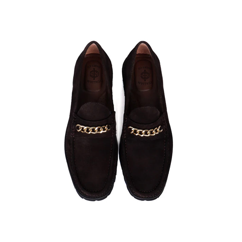 Men Slip On Suede Leather Loafers
