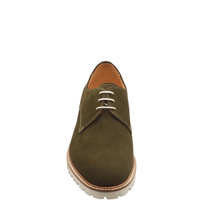 Men Suede Casual Leather Formal Derby Shoe Tan