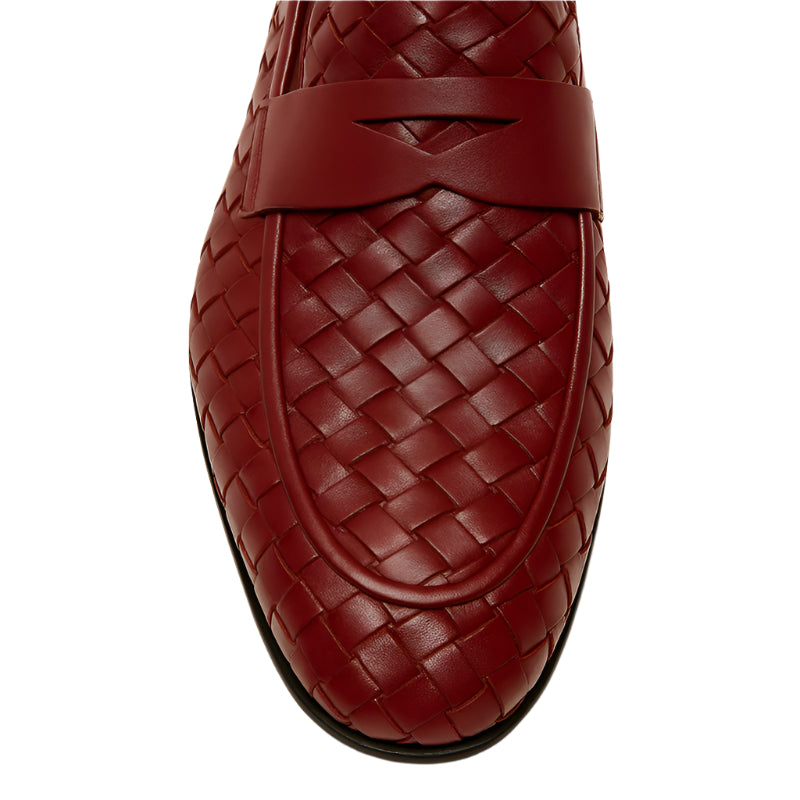 Woven Texture Leather Loafer for Men