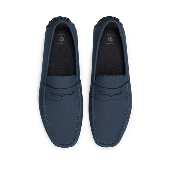 Heritage Style Suede Moc Toe Penny Loafer
