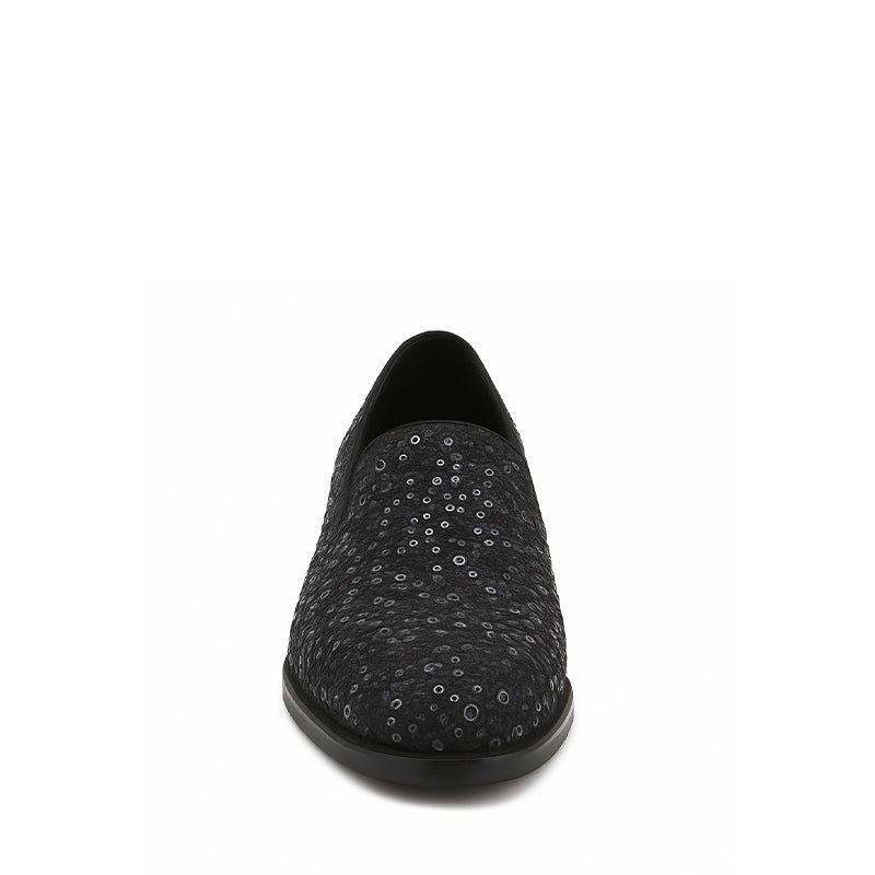 Men s Black Sequin Loafer