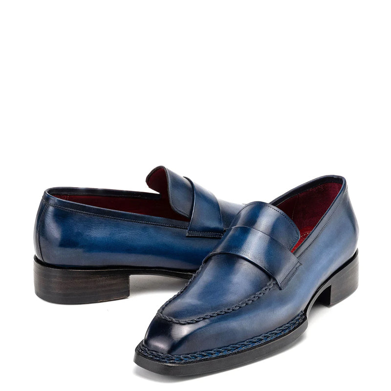 Classic Patina Penny Solid Leather Loafers