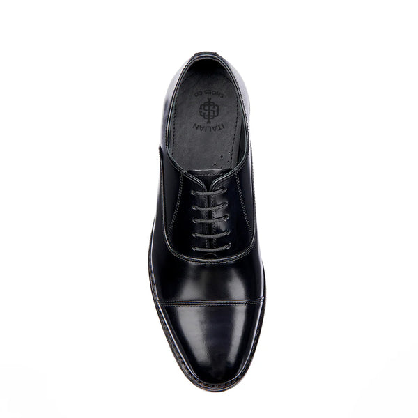 Classic Design Leather Cap Toe Oxford Shoes
