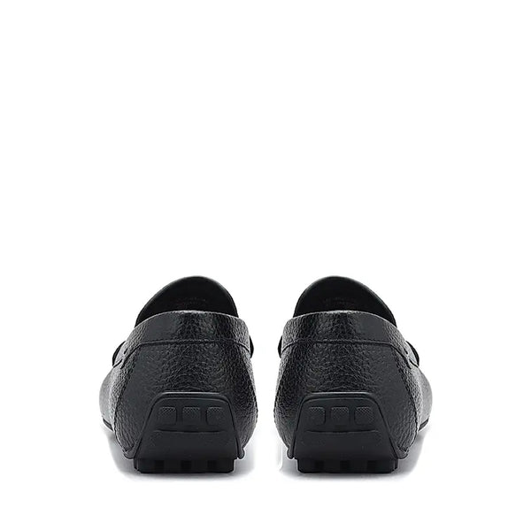 Men Textured Leather Driving Loafer