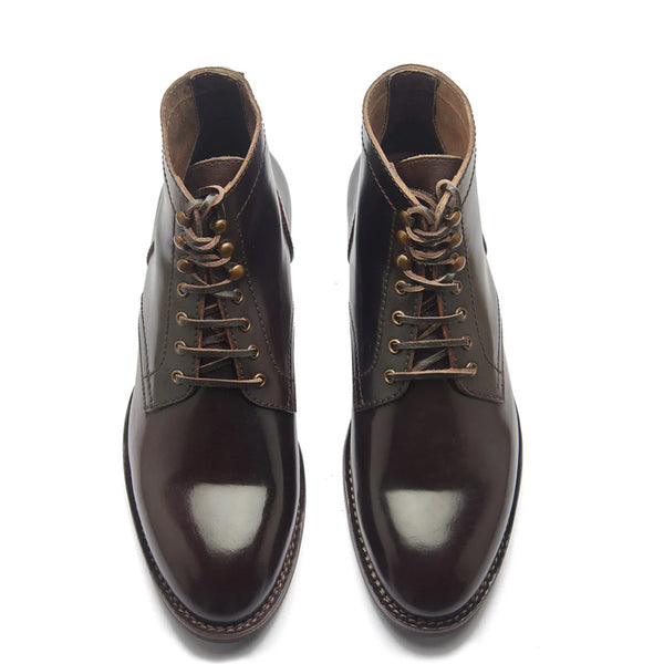 Handmade Lace Up High Leather Ankle Boots