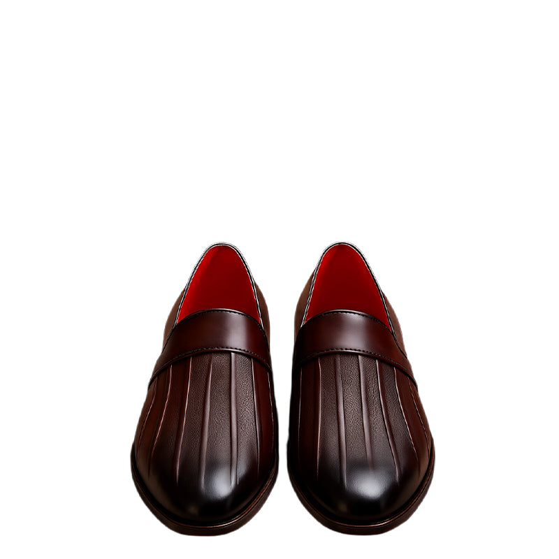 Crimson Liner Pleat Loafer for Men's