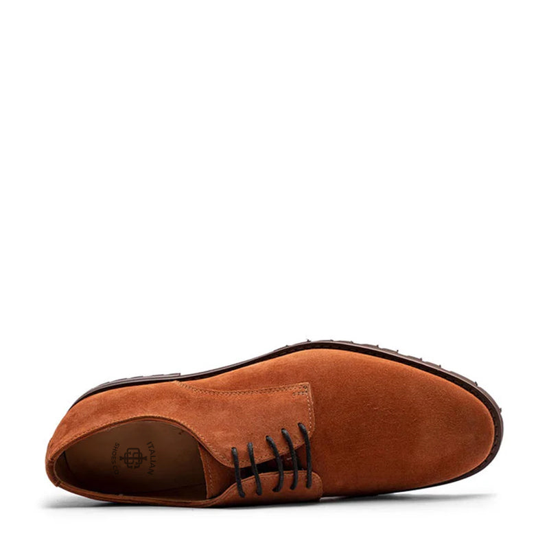 Men Suede Casual Leather Formal Derby Shoe Tan