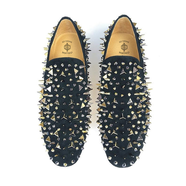 Loafer Rhinestones Rivets Prom
